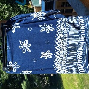 Vintage 90's Swat Blue & White Crossover tie Mini skirt Sz M